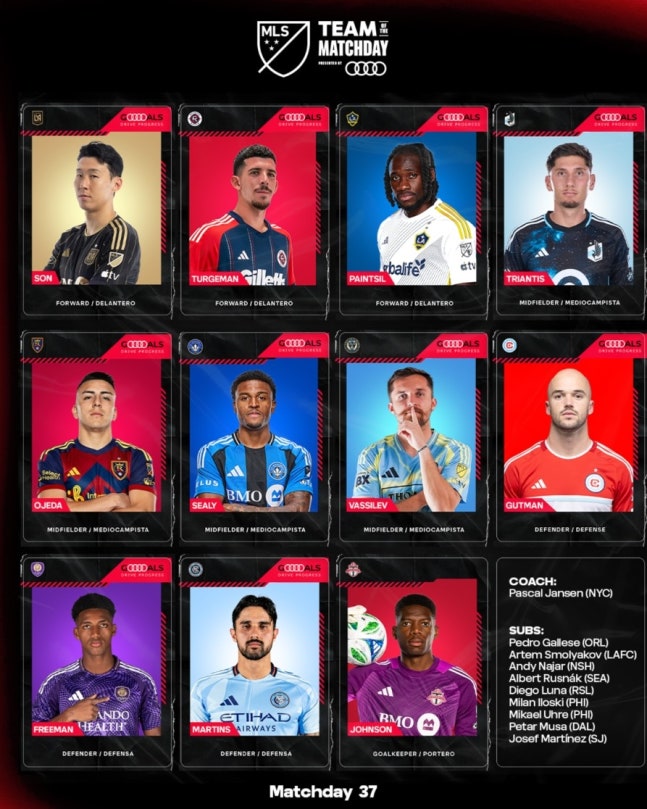 ▲ MLS 4경기 연속골을 터뜨린 손흥민이 4번째 MLS 베스트 11에 선정됐다.ⓒMLS 제공