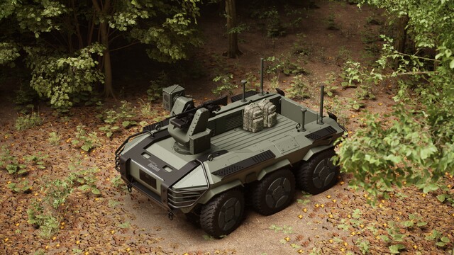 ▲ 현대로템의 다목적 무인차량 HR-쉐르파 ⓒ현대로템