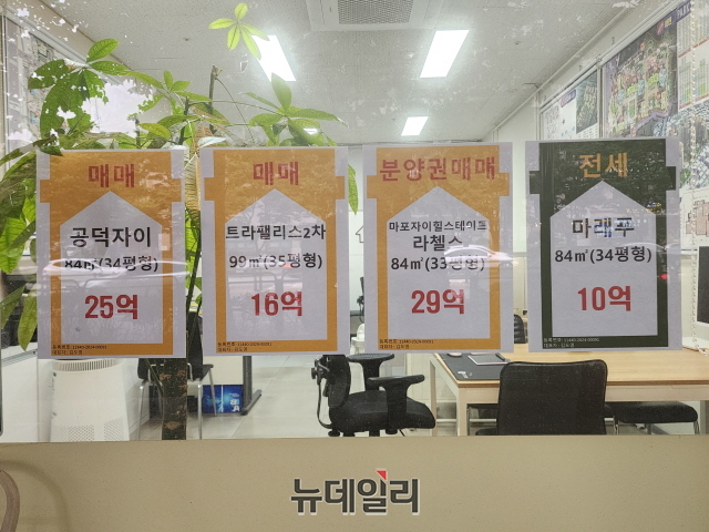 ▲ 마포구 아현동 일대 공인중개사무소=나광국 기자