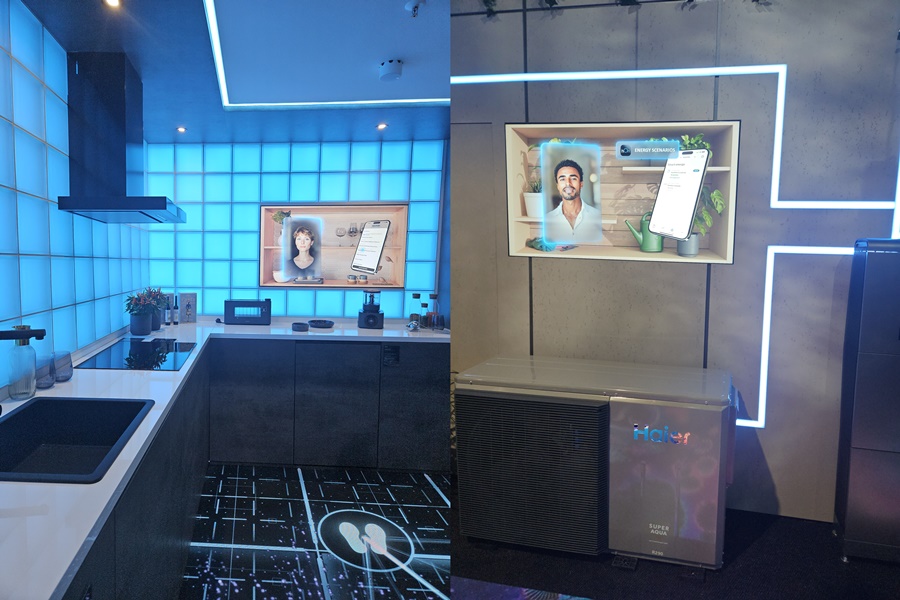 ▲ 중국 최대 가전사인 TCL, 하이얼, 하이센스가 지난달 초 독일 베를린에서 열린 유럽 최대 가전 전시회 IFA2025에 참가했다. 하이얼 AI 스마트홈 플랫폼 'hOn' 소개 부스 전경.ⓒ윤아름 기자