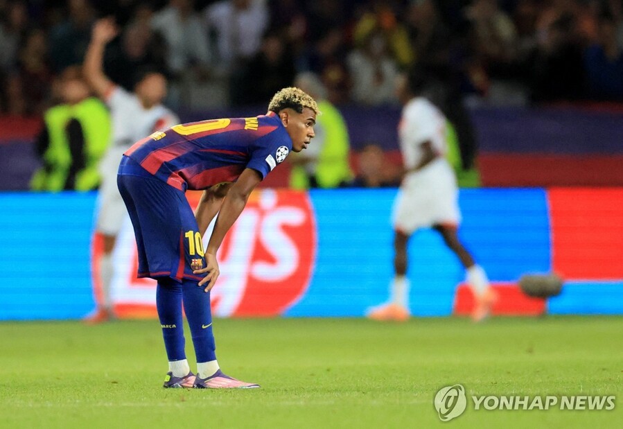 ▲ 18세 슈퍼 신성 야말이 부상으로 또 전력에서 이탈했다.ⓒ연합뉴스 제공