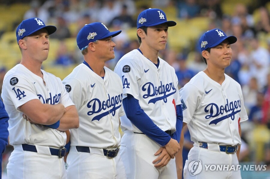 ▲ LA 다저스 김혜성이 디비전시리즈 엔트리에 포함됐다.ⓒ연합뉴스 제공