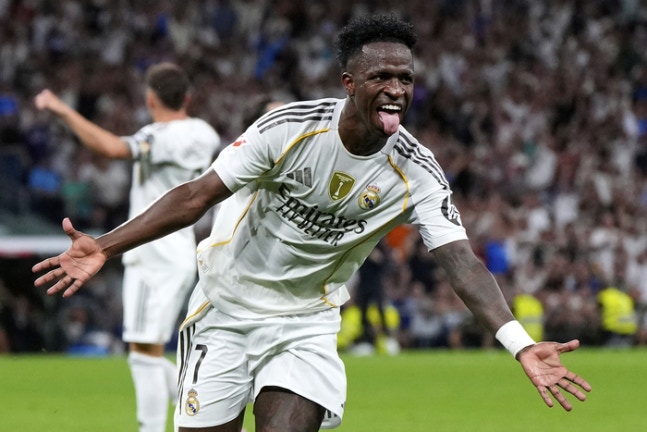 ▲ 레알 마드리드 비니시우스가 비야 레알과 경기에서 멀티골을 폭발시키며 팀의 3-1 승리를 책임졌다.ⓒ연합뉴스 제공