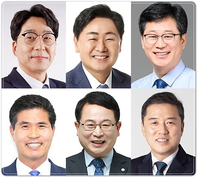 ▲ ⓒ좌로부터 강성희· 김관영·안호영·이원택·정헌율·황현선.