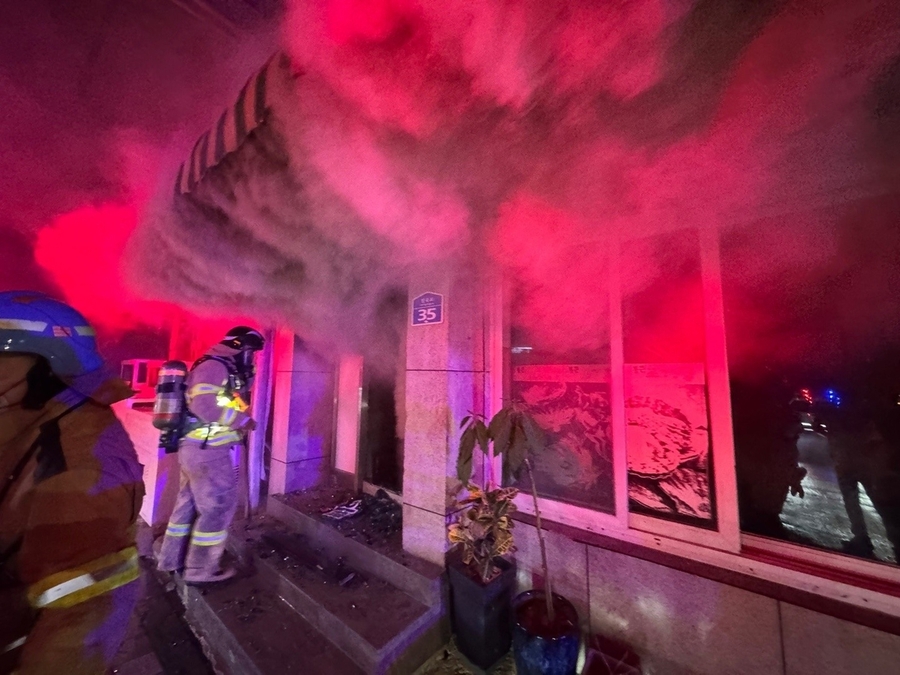 ▲ 가평 식당 화재. ⓒ경기북부소방재난본부