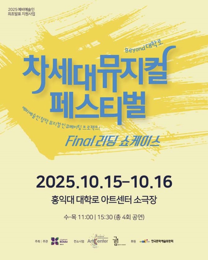 ▲ '차세대 뮤지컬 페스티벌' 파이널 리딩 쇼케이스 포스터.ⓒ컴퍼니 봄