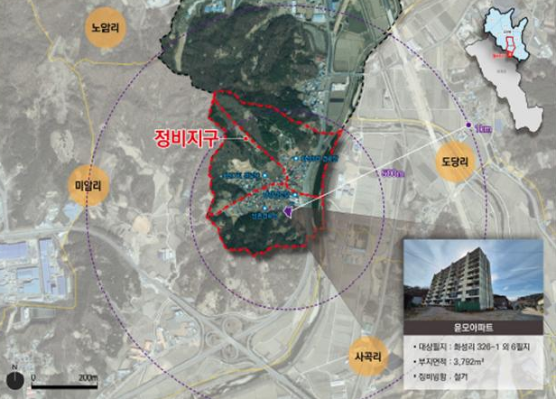 ▲ 증평군 도안면 화성지구.ⓒ충북도