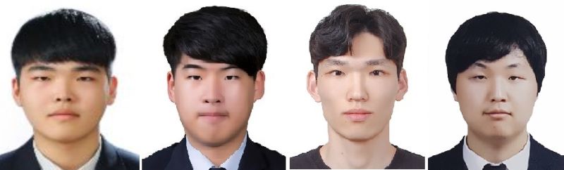 ▲ SCIE급 국제저명학술지인 Sustainability에 논문이 게재된 상명대 공과대학 시스템반도체공학과 4학년 주예한(왼쪽부터), 김도균, 노영민, 최재원 학생.ⓒ상명대