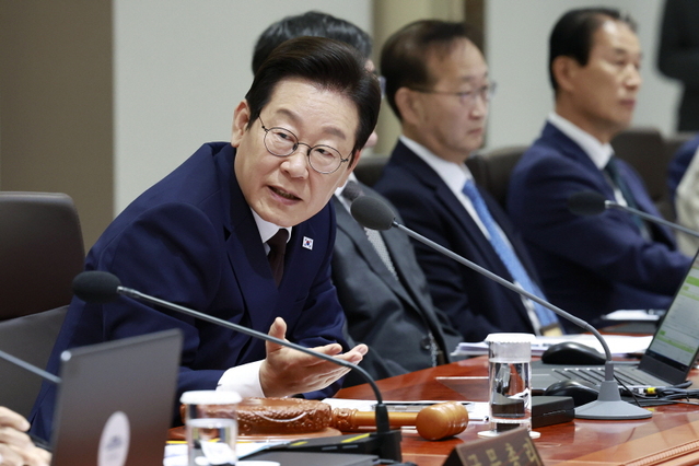 ▲ 이재명 대통령이 14일 서울 용산 대통령실 청사에서 열린 국무회의에서 발언하고 있다. ⓒ뉴시스