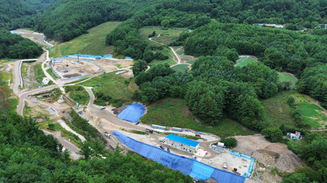 ▲ 조성중인 웰니스 항노화산업 특화단지. ⓒ태백시