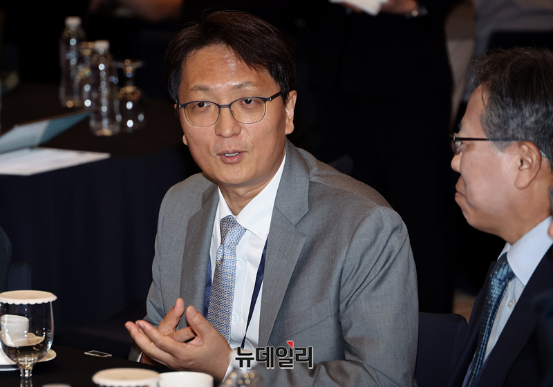 ▲ 제조AX 얼라이언스 출범식 참석한 박대준 쿠팡 대표 ⓒ정상윤 기자