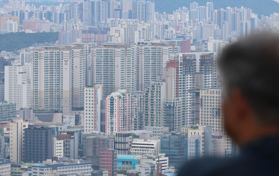 ▲ 서울 중구 남산에서 바라본 아파트단지.ⓒ뉴시스