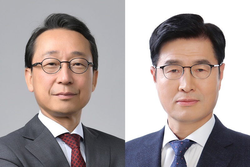 ▲ (왼쪽부터)조영철 HD현대사이트솔루션 부회장, 이상균 HD현대중공업 부회장. ⓒHD현대