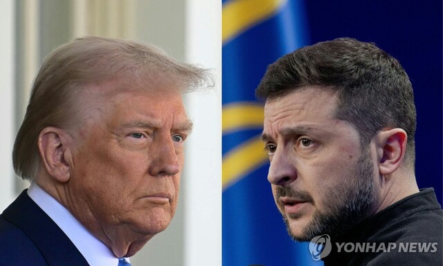 ▲ 도널드 트럼프 미국 대통령과 볼로디미르 젤렌스키 우크라이나 대통령. 출처-AFPⓒ연합뉴스