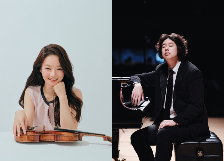 ▲ 바이올리니스트 김봄소리와 피아니스트 박재홍.ⓒ서울시립교향악단