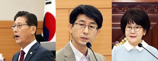 ▲ 왼쪽부터 이희환, 양명환, 이희래 의원.ⓒ김경태 기자