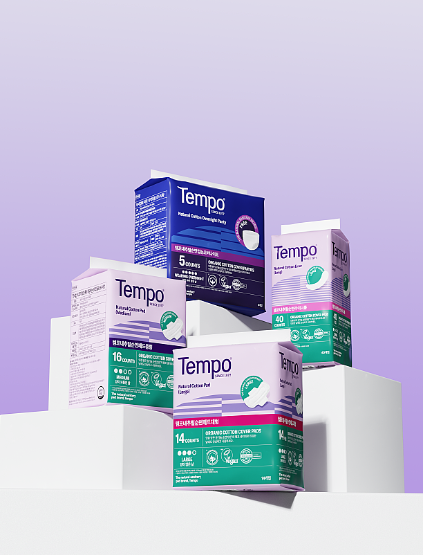 ▲ 동아제약의 여성용품 브랜드 '템포'. ⓒ동아제약