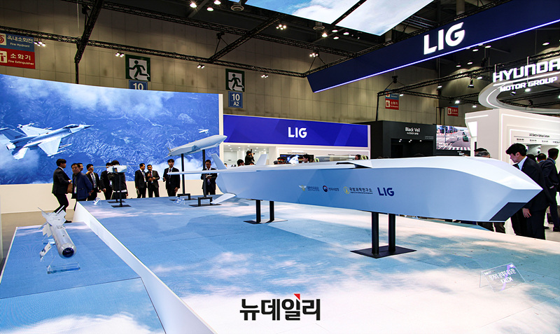 ▲ LIG넥스원의 장거리 공대지 유도탄 모습도 인상적이었다. ⓒ뉴데일리DB