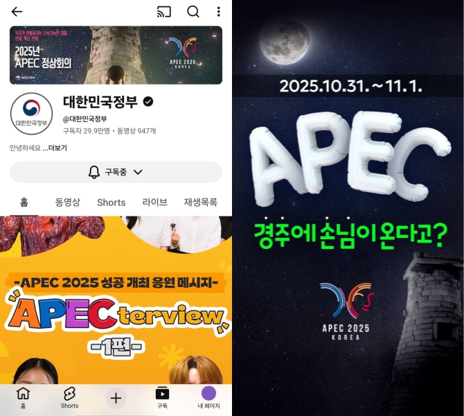 ▲ '에이펙 성공 개최' 국민 참여 응원 이어가기(릴레이) 주간 홍보 이미지.ⓒ문체부