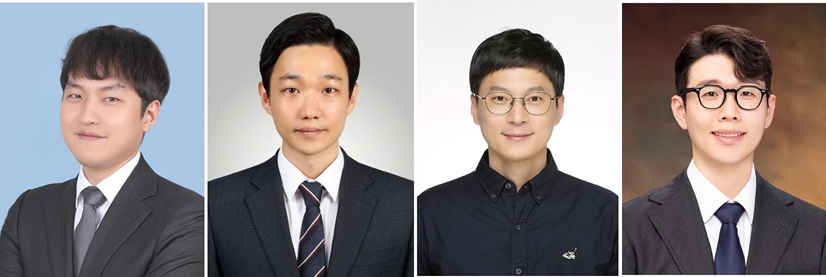 ▲ 공동 연구팀. 왼쪽부터 중앙대 기계공학부 이동원 석박사통합과정, 표준연 이형진 선임연구원, 표준연 박춘수 책임연구원, 중앙대 기계공학부 이수영 교수.ⓒ중앙대