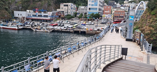 ▲ 울릉도 현지에서 개최된 독도 사진전. ⓒ삼척시