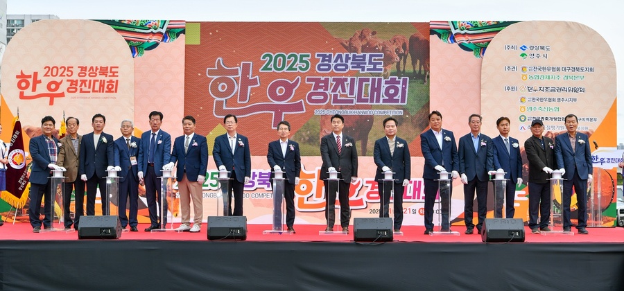 ▲ 경북도는 21일 영주시 문정 둔치에서 경북도 최고의 우량한우를 선발하는‘2025년 경북한우경진대회’를 개최했다.ⓒ경북도
