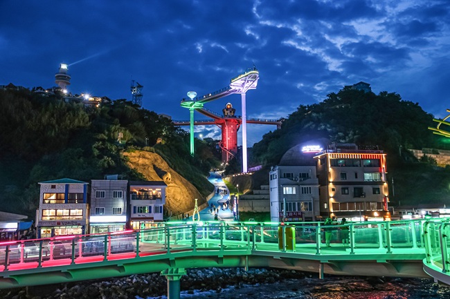▲ 도째비골 스카이밸리 야경. ⓒ동해시