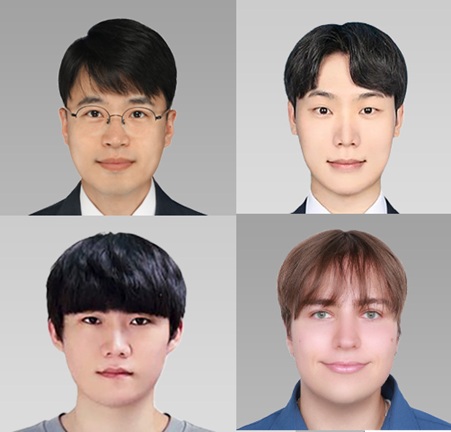 ▲ 왼쪽 위부터 시계방향으로 서강대 전자공학과 강석주 교수, 양진철 석박통합과정, Matti Zinke 석사과정, 최재민 석사과정.ⓒ서강대
