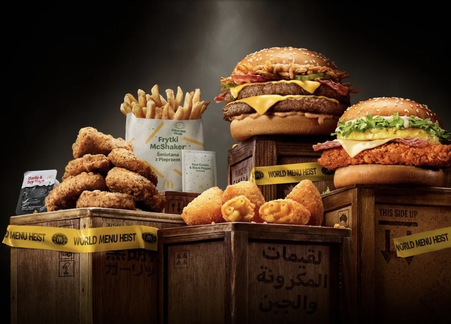 ▲ 맥도날드 UK의 'World Menu Heist' 캠페인. ©맥도날드 UK