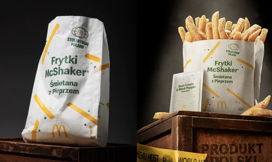 ▲ 맥도날드 폴란드의 '사워 크림 & 블랙페퍼 맥셰이커 프라이'. ©맥도날드 UK