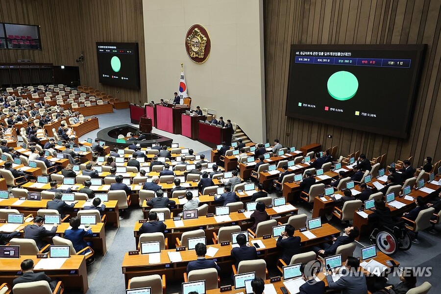 ▲ 26일 국회 본회의장 모습 ⓒ연합뉴스