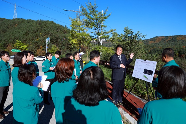 ▲ 이상호 태백시장의 현장점검 모습. ⓒ태백시