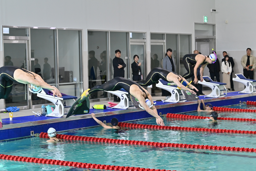 ▲ 충남 스포츠센터 다목적체육관 내 수영장.ⓒ충남도