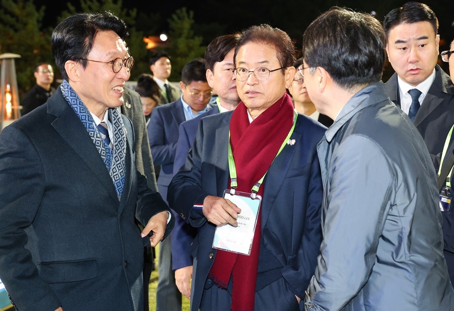 ▲ 이철우 경상북도지사는 28일 경주 화랑마을에서 열린 APEC CEO SUMMIT 공식 환영 만찬에 참석했다.ⓒ경북도