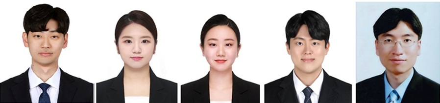 ▲ 왼쪽부터 고려대 유승훈 석박통합과정(제1저자), 김소현 석박통합과정, 강주현 석사과정, 박현준 석사과정(이상 공저자), 차영수 교수(교신저자).ⓒ고려대