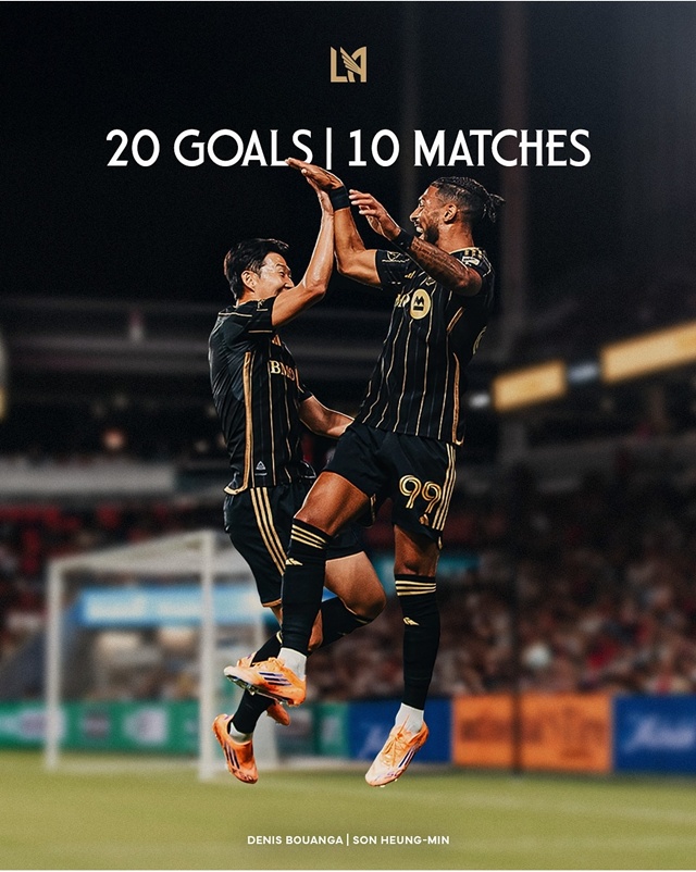 ▲ '흥부 듀오'로 불리는 손흥민(좌)과 드니 부앙가. LA FC 인스타그램 갈무리. 251027 ⓒlafc