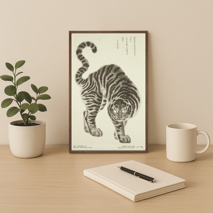 ▲ 맹호도 요판화(소형).ⓒ국립박물관문화재단