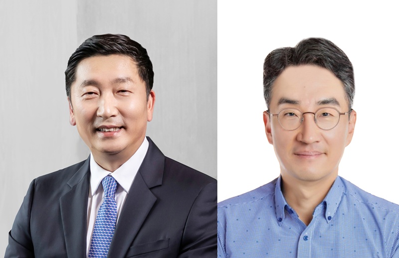 ▲ (왼쪽부터) 이용욱 SK온 사장, 이종수 SK이노베이션 E&S CIC 사장. ⓒSK이노베이션