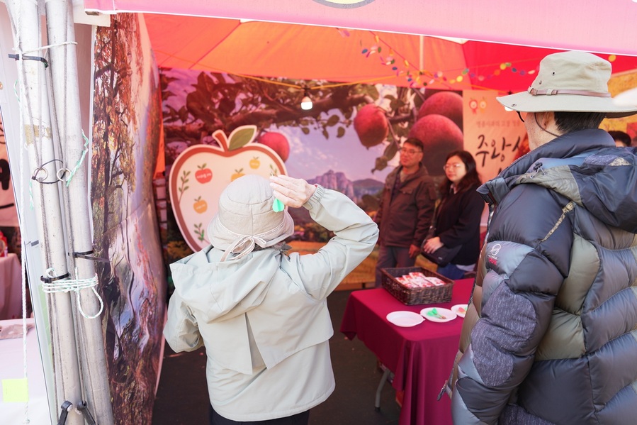 ▲ 가을 정취가 무르익는 가운데, 청송의 대표 축제인 제19회 청송사과축제가 수많은 방문객들로 북적이며 한층 더 풍성하게 열리고 있다.ⓒ청송군