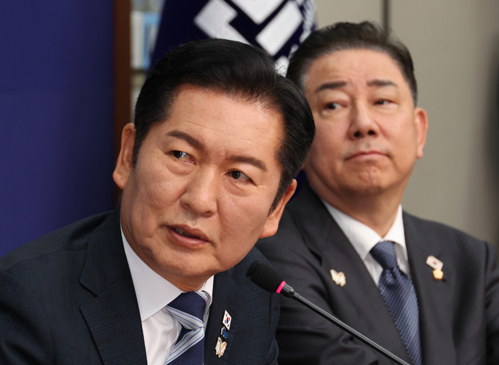 ▲ 정청래 더불어민주당 대표가 31일 오전 서울 여의도 국회에서 열린 최고위원회의에서 발언을 하고 있다. ⓒ뉴시스