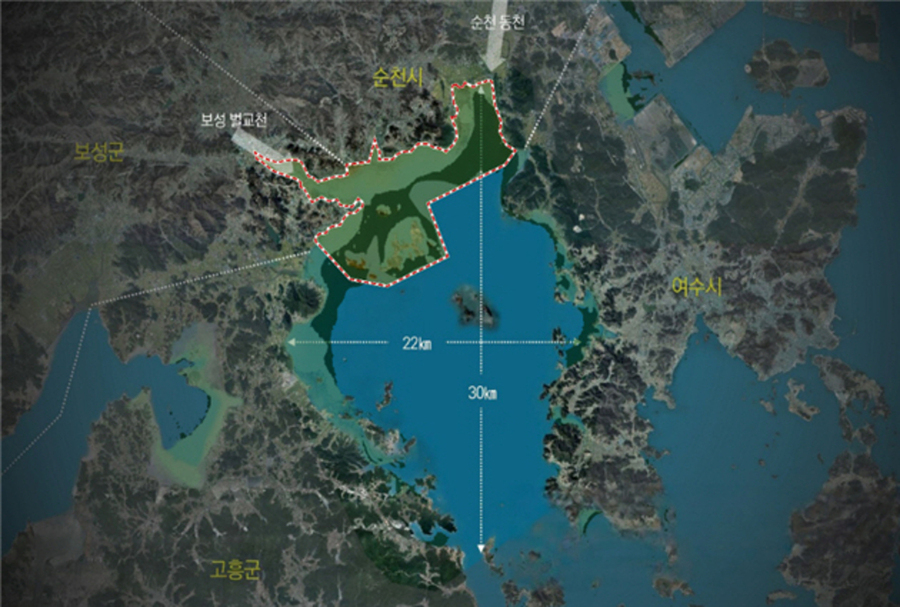▲ 여자만 국가 해양생태공원 조성사업 위치도ⓒ전라남도 제공