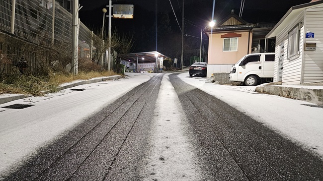 ▲ 열선설치 모습. ⓒ태백시