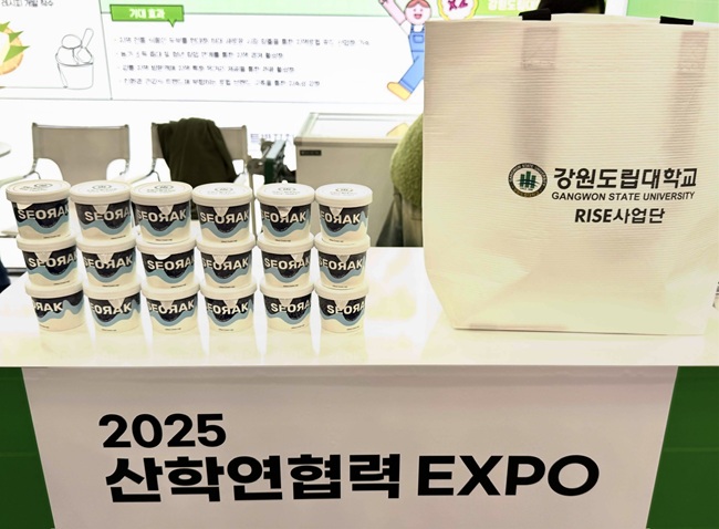 ▲ '바질 비건 순두부 젤라또' 시제품. ⓒ강원도립대학교