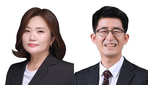 ▲ 왼쪽부터 이명숙(의회운영위원장)·양명환(예산결산특별위원장) 의원.ⓒ유성구의회