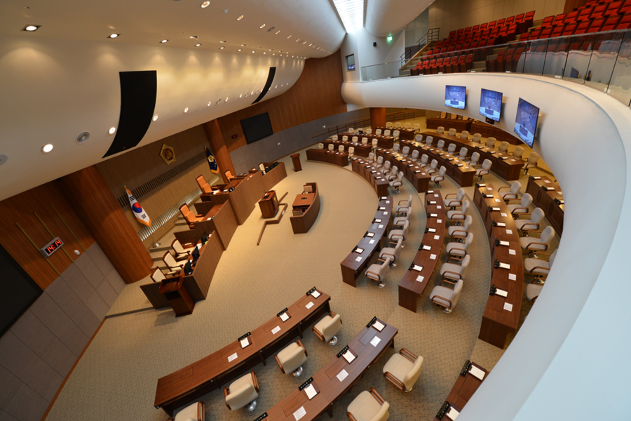 ▲ 충남도의회 본회의장.ⓒ충남도의회