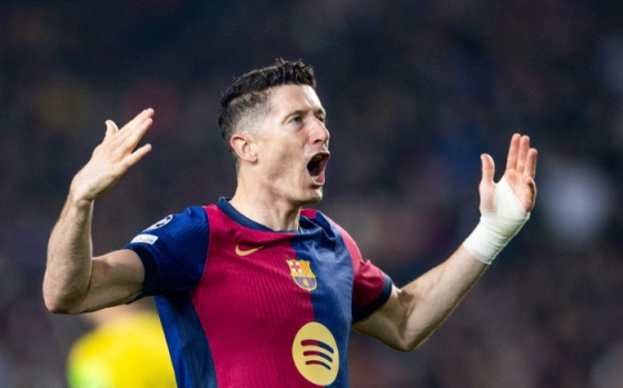 ▲ 바르셀로나의 레반도프스키가 35세 이상 최고의 선수 1위로 선정됐다.ⓒ바르셀로나 제공