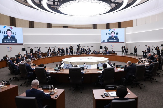 ▲ 지난 1일 열린 ‘2025 아시아태평양경제협력체(APEC) 정상회의’ 모습.ⓒ경주시