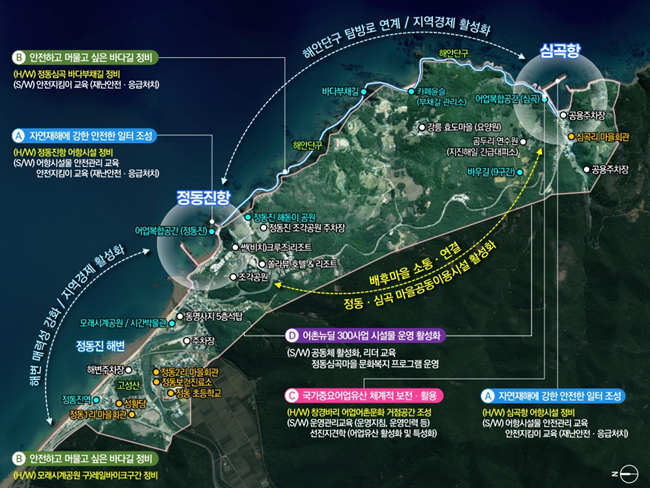 ▲ 강릉 정동·심곡항 사업 계획도. ⓒ강원특별자치도