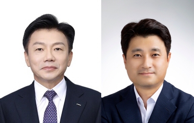 ▲ (왼쪽부터) 송치영 포스코이앤씨 대표, 여성찬 DL건설 대표ⓒ각사