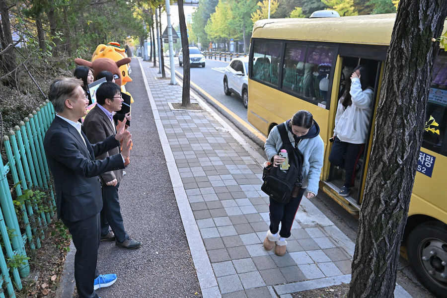 ▲ 문자 한 통으로 바뀐 등굣길ⓒ광주시 서구청 제공